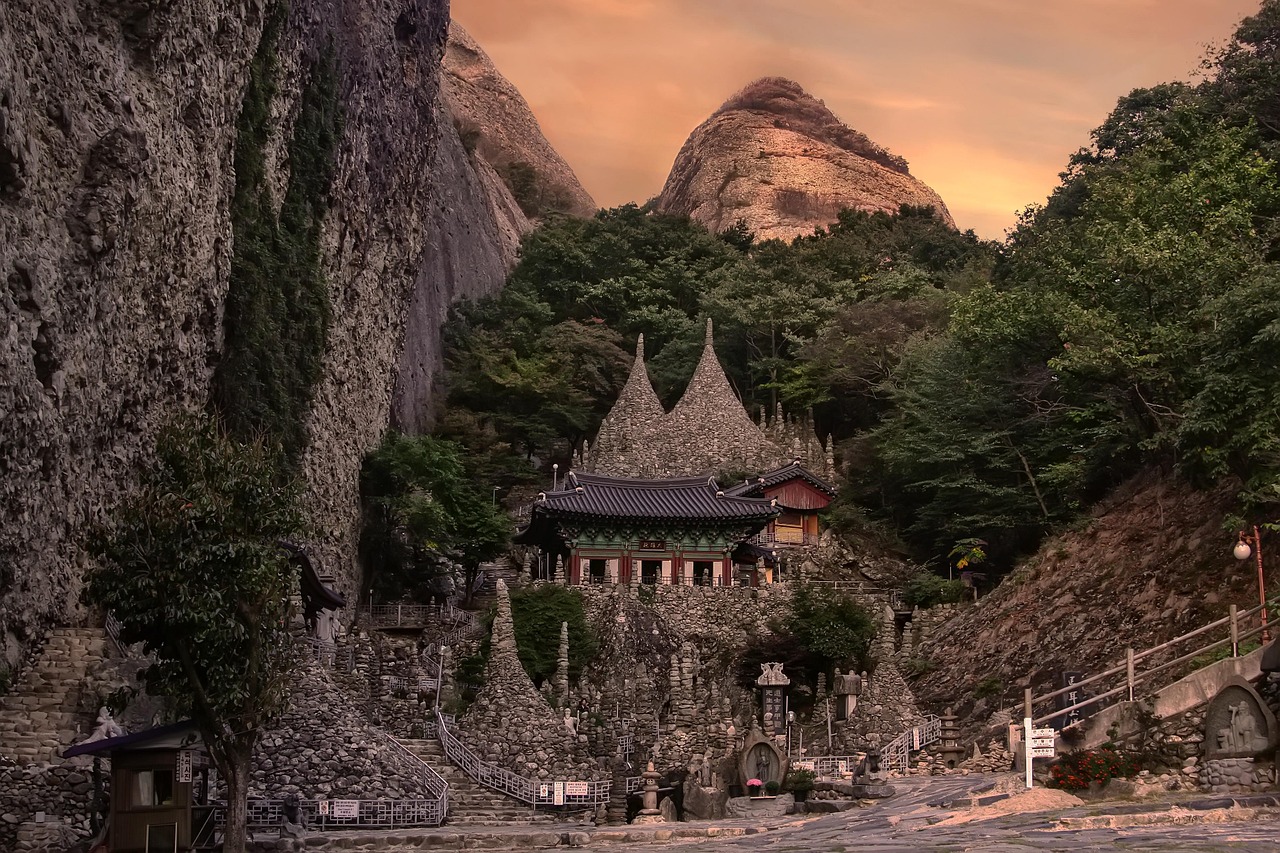 대한민국 진안 마이산 사진