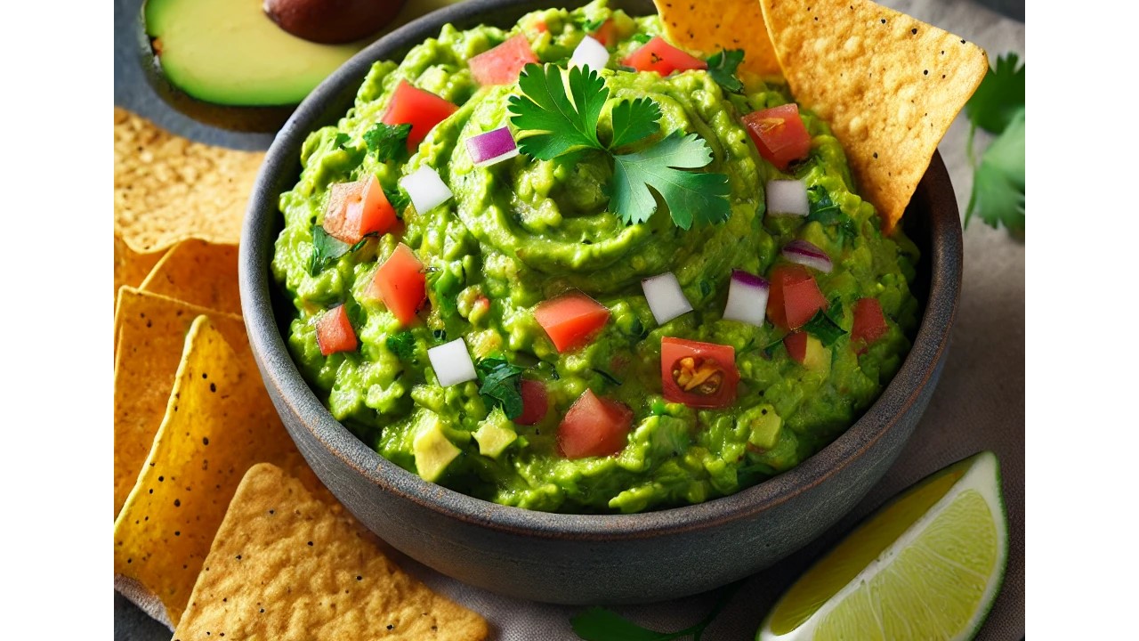 양파, 토마토, 레몬즙과 고수가 들어간 과카몰리 만드는 방법