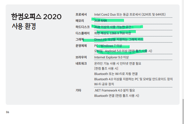 한컴오피스2020 무료 설치