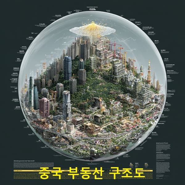 중국 부동산 위기의 구조적 원인을 설명하는 다이어그램 이미지