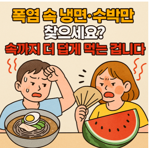 폭염 속 냉면&middot;수박만 찾으세요? 속까지 더 덥게 먹는 겁니다