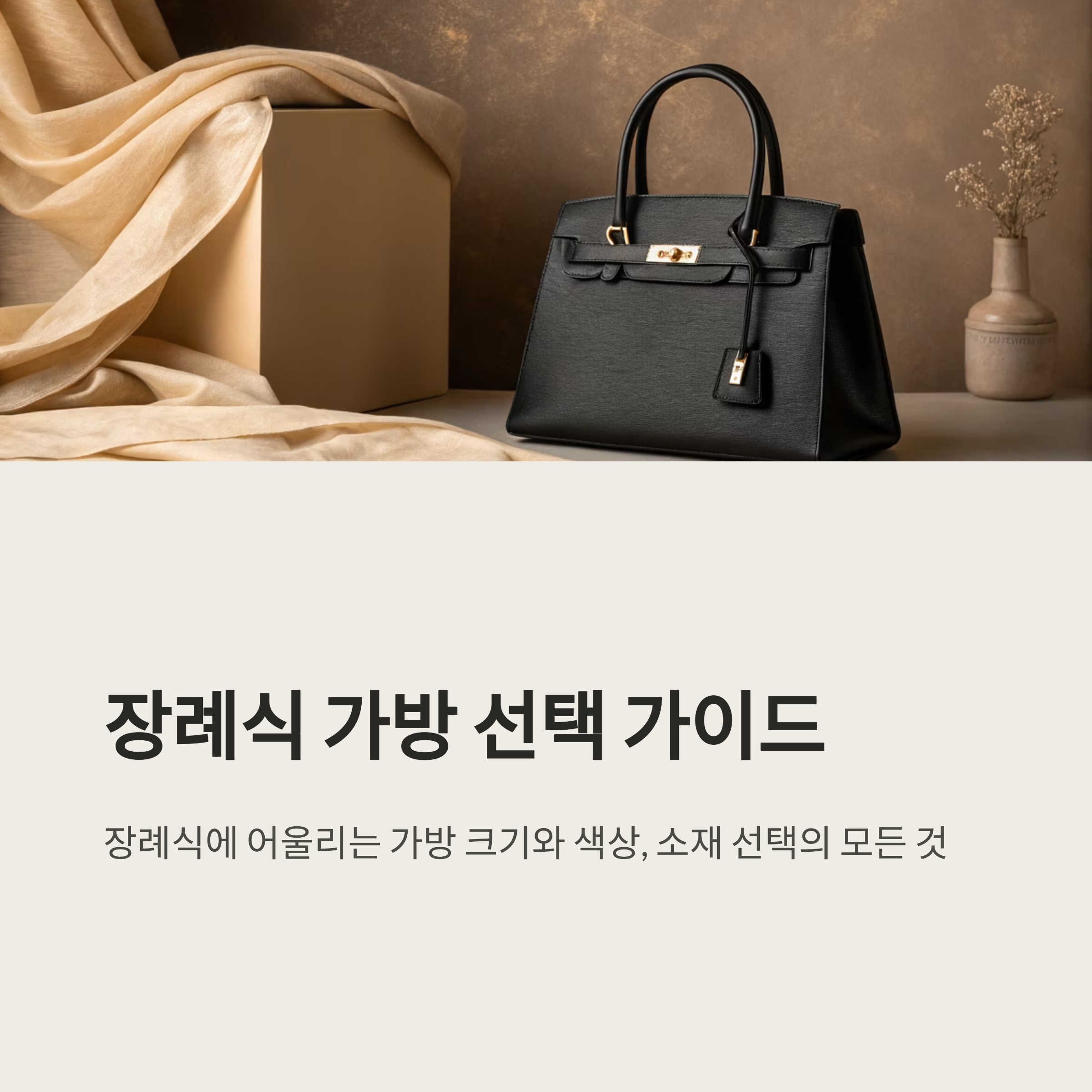 장례식 가방 크기와 색상 추천