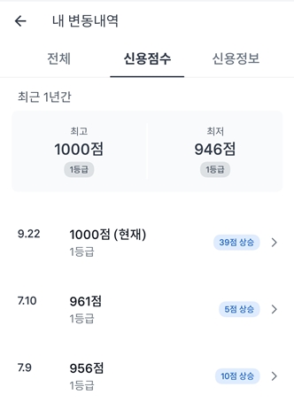 신용등록점수조회