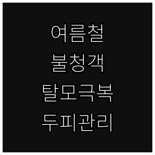 여름철 불청객 탈모, 효과적인 두피 ..