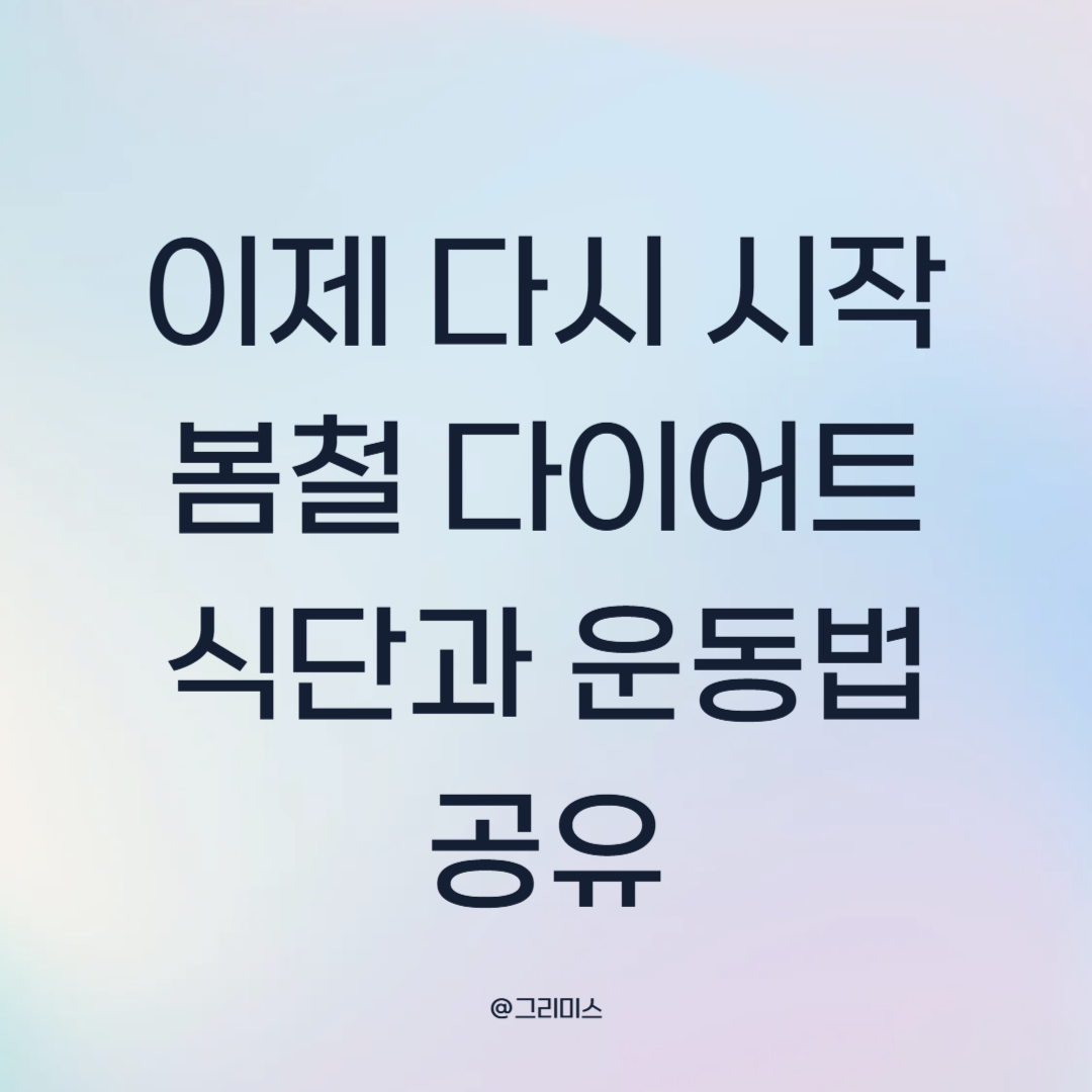 봄철 다이어트 식단과 운동법 공유