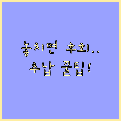 국민연금 가입 기간 늘리기 추납 임계..