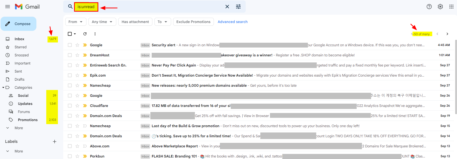 지메일(gmail)에서 받은 편지함 모두 읽음 상태로 일괄 변경하는 방법