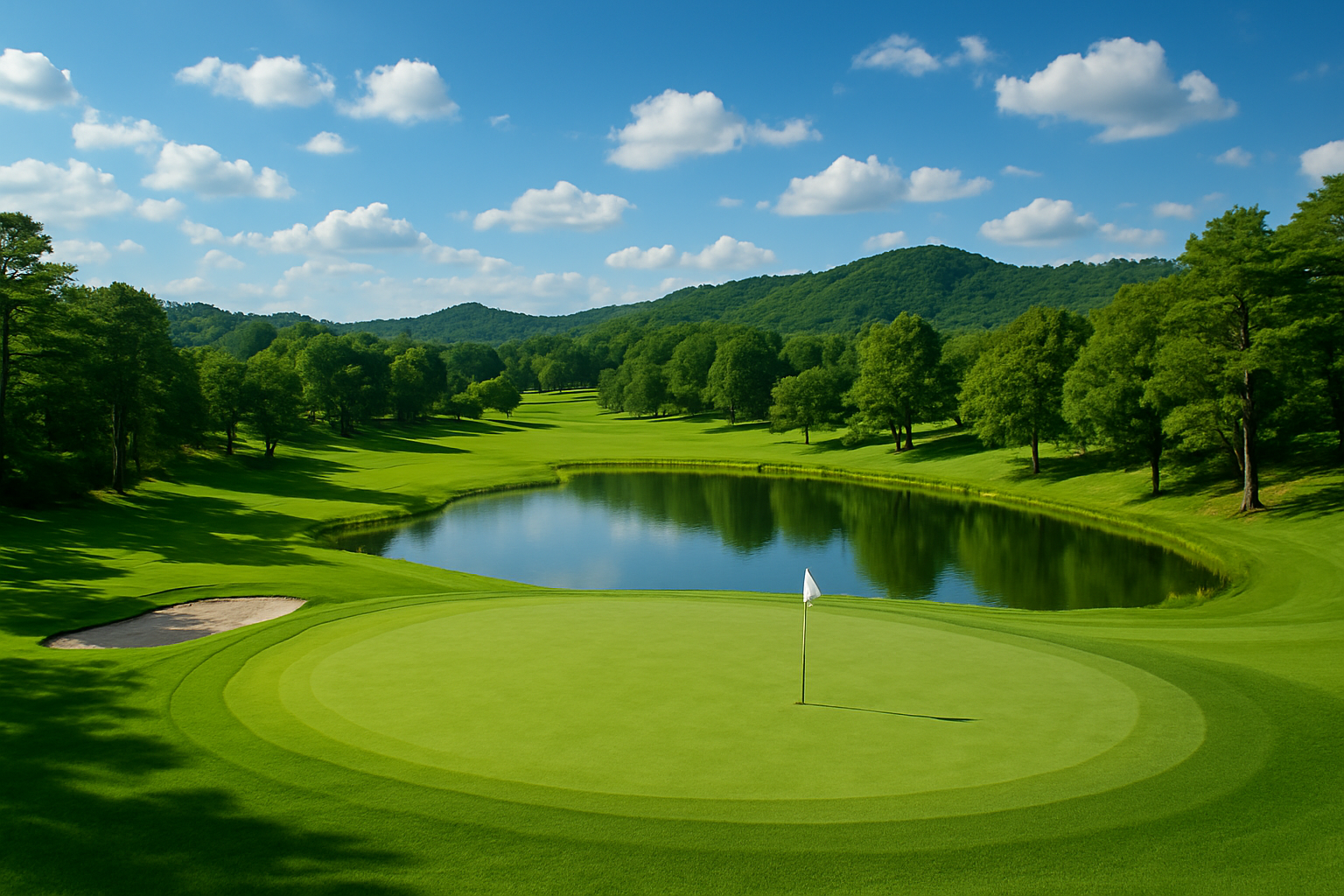 골프 아름 다운 골프장 전경 모습