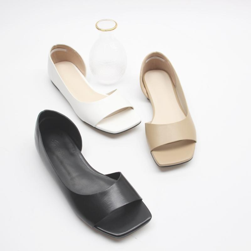 여성신발 토오픈슈즈 사이드오픈 단화 T81644