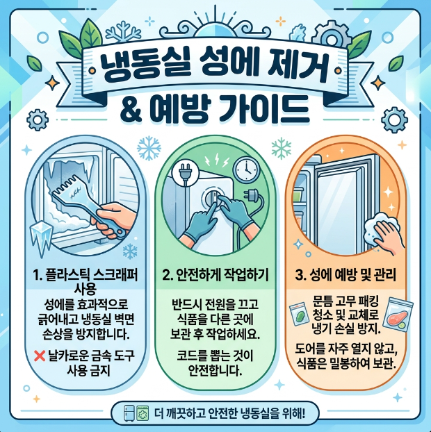 냉동고 성에 제거