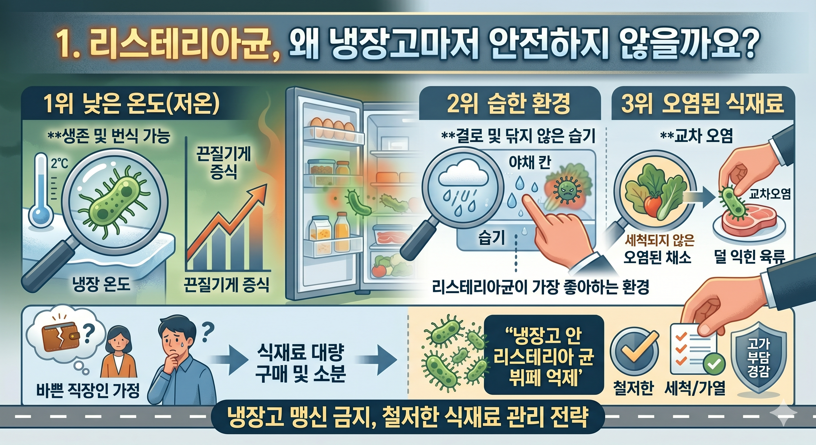 리스테리아균, 왜 냉장고마저 안전하지 않을까요?