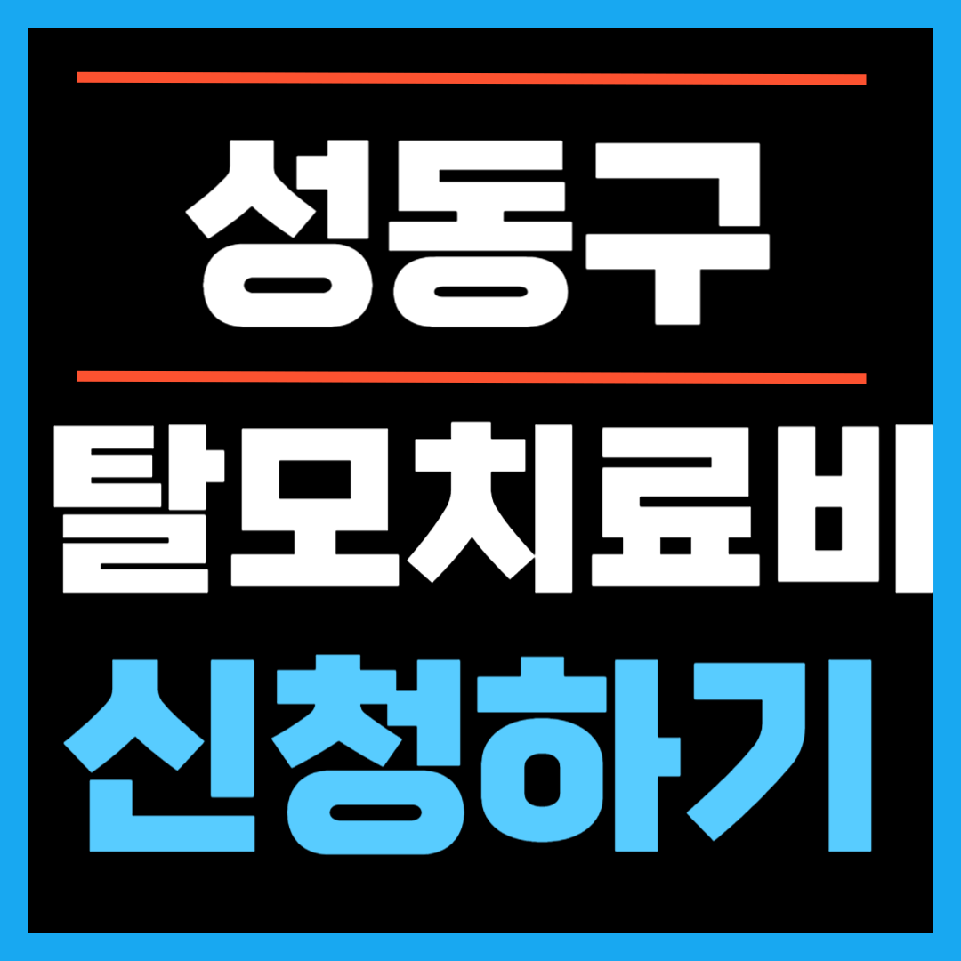 성동구 탈모치료 지원사업