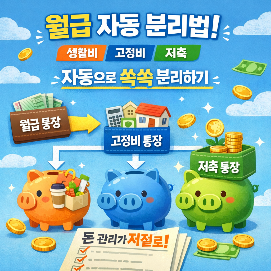 월급 들어오면 자동으로 생활비/고정비/저축 분리하는 방법
