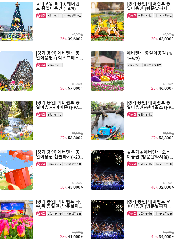 에버랜드 q패스 큐패스