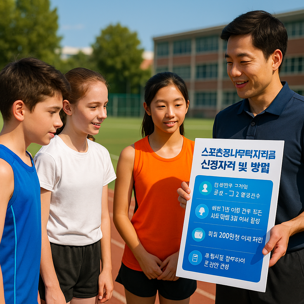 스포츠꿈나무특기장려금 신청자격 및 방법
