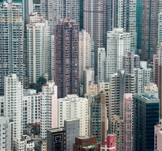 도시안에 있는 아파트