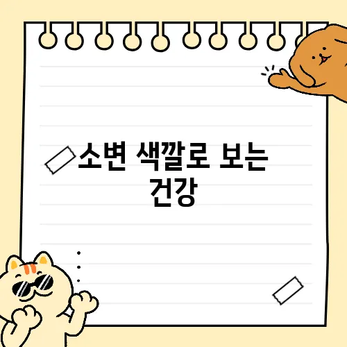 소변 색깔로 보는 건강