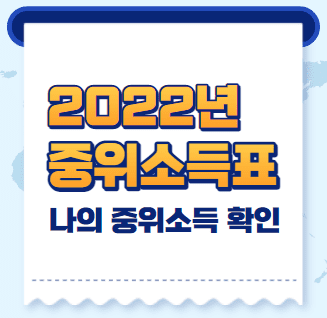 2022년 기준 중위소득표