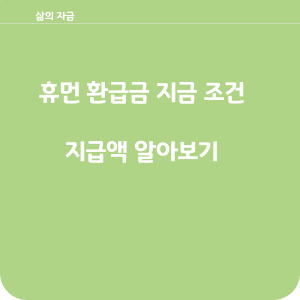휴먼보험금 지급조건 및 지급액