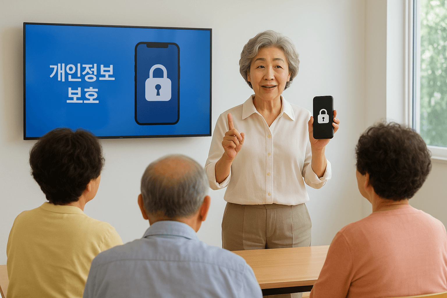 노인 대상 디지털 기기 활용 교육법: 개인정보 보호 실천법