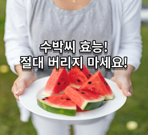수박씨 성분과 효능 바로알기!