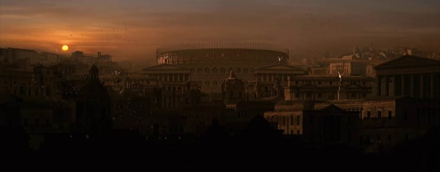 살라미스 해전 모의 전투와 콜로세움 씬