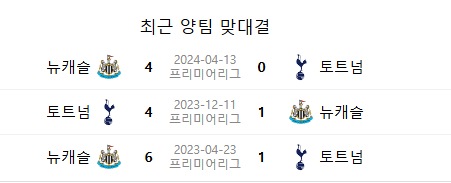 토트넘 뉴캐슬