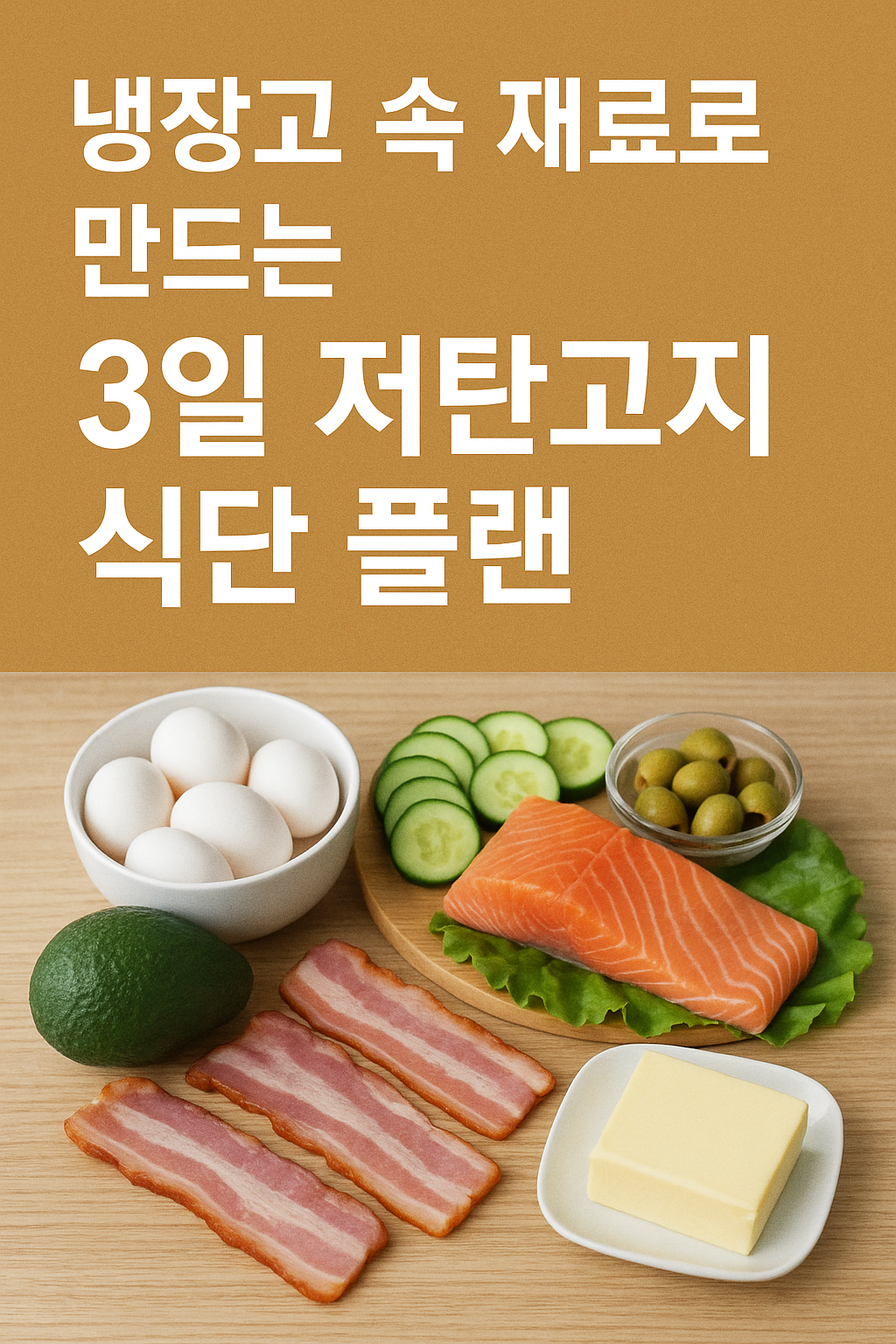 냉장고 속 재료로 만드는 3일 저탄고지 식단 플랜
