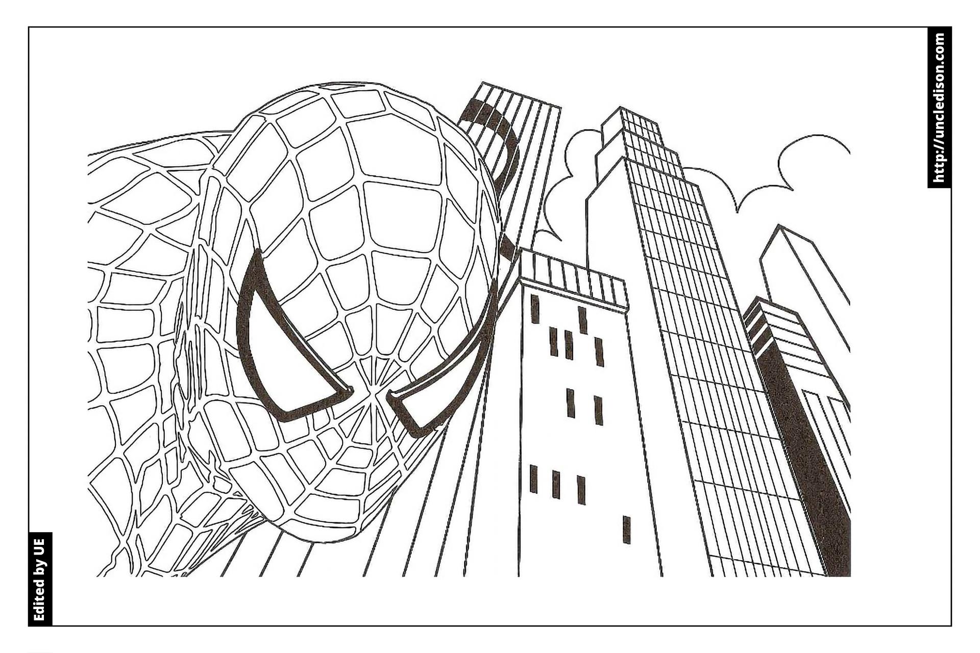 스파이더맨 색칠공부 도안