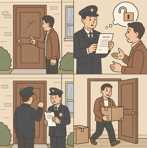 낙찰부동산 폐문부재 임차인 명도