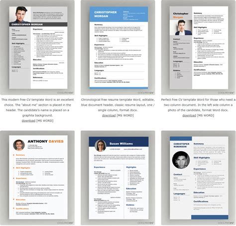 영문 이력서 양식