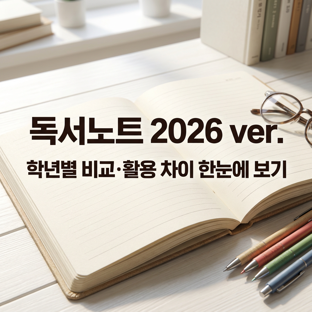 독서노트 2026 ver. ｜ 학년별 비교&middot;활용 차이 한눈에 보기