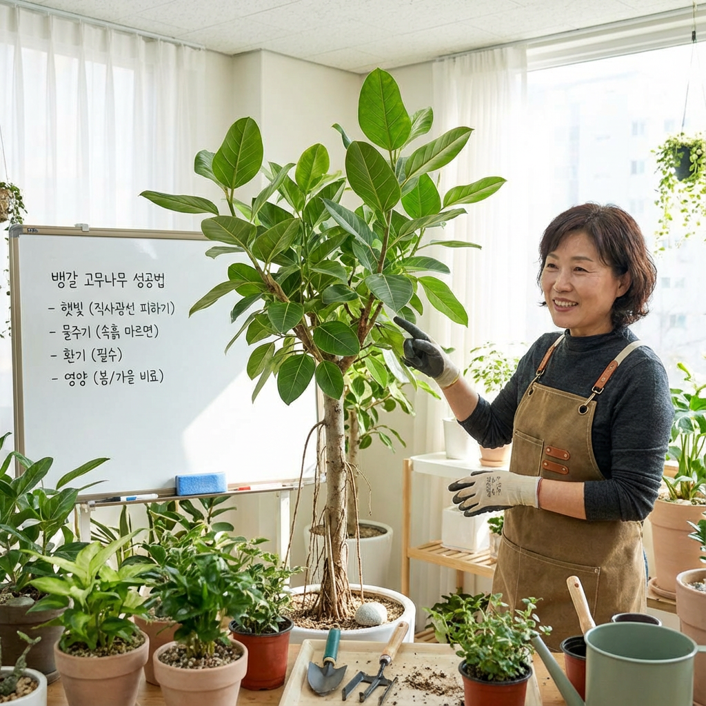 뱅갈 고무나무 실내 키우기 성공법