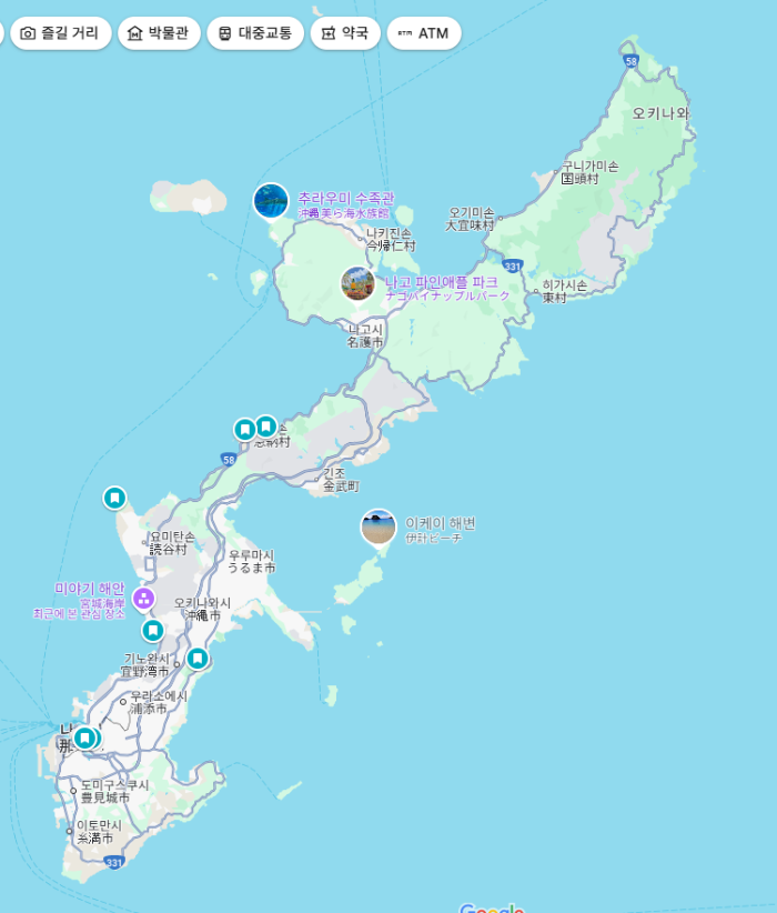 오키나와 지도