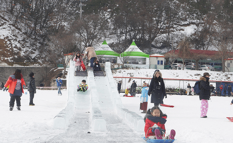 양평 백동저수지 빙어축제