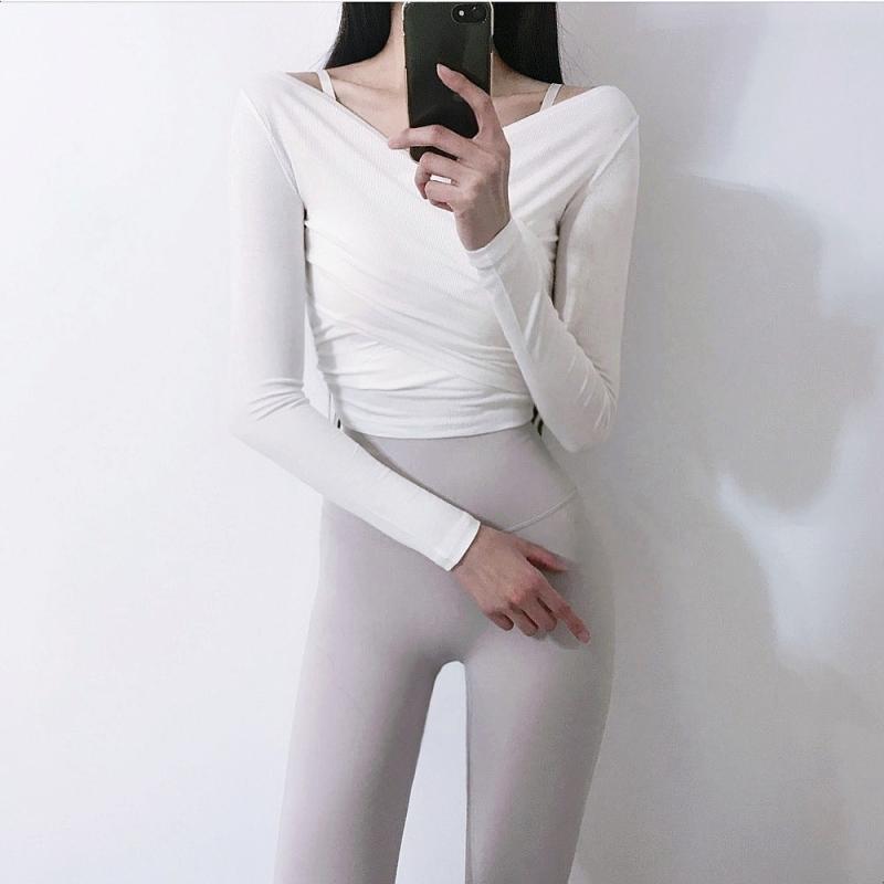 로라벨 메쉬 필라테스복 여성 요가복 필라테스 요가 상의 티셔츠 운동복 커버업 크롭 긴팔