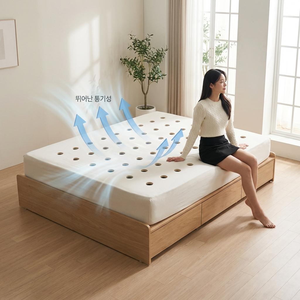 통풍 안 되는 침대 밑 습기 제거 및 환기 노하우