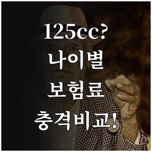 125cc 오토바이 보험료, 연령별로..