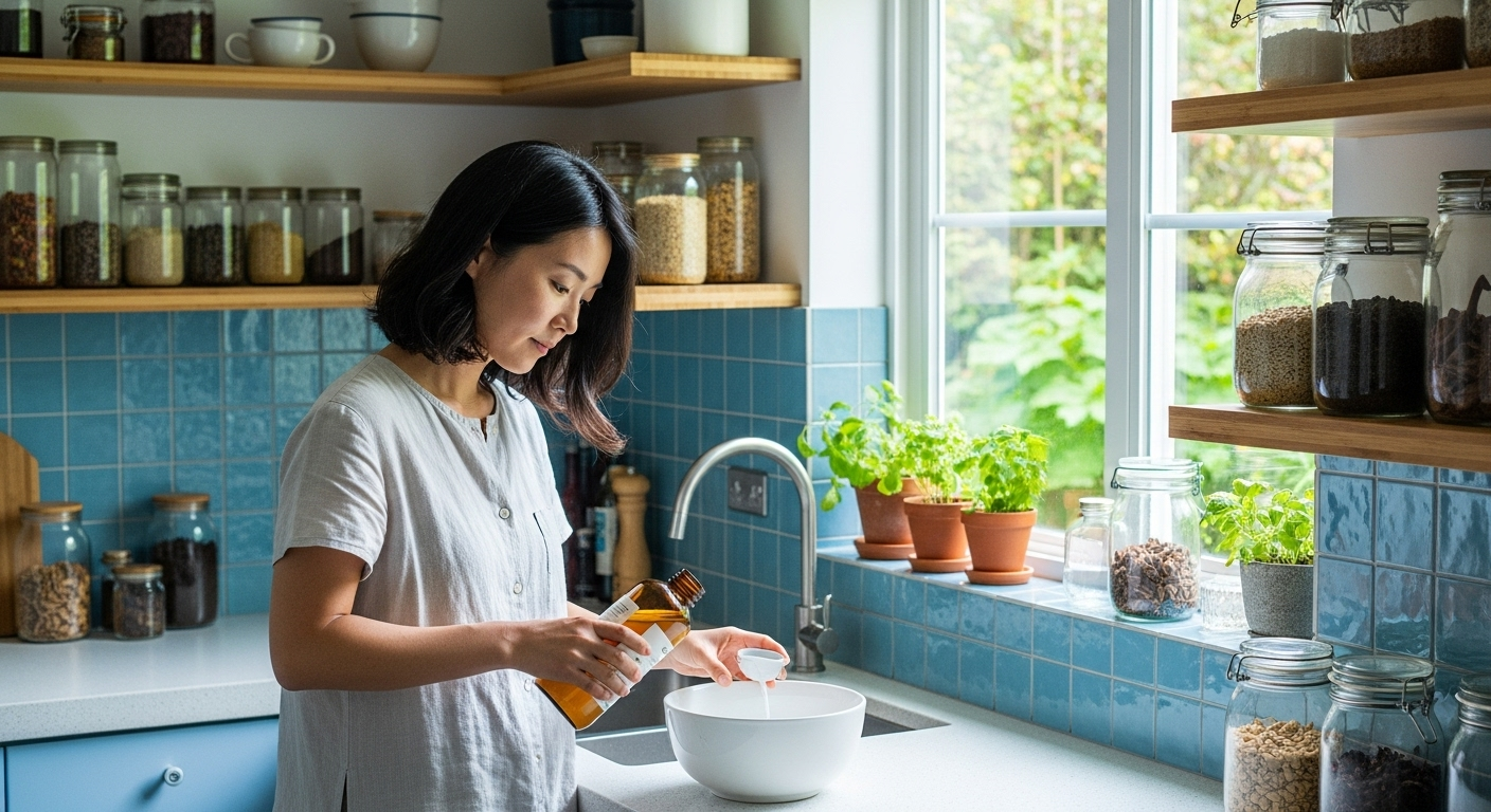 친환경 주방 정리 환경을 시각화