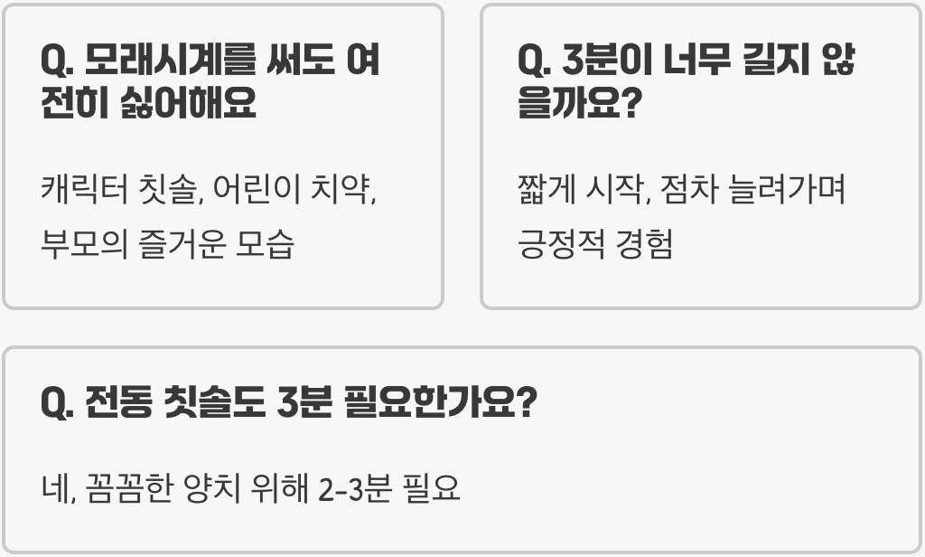 양치질 싫어하는 아이를 위한 3분 양치 모래시계, 효과와 실제 후기