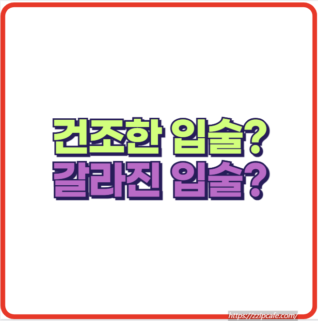 건조한 입술 원인과 입술 갈라짐 예방하는 립밤 고르는 방법!