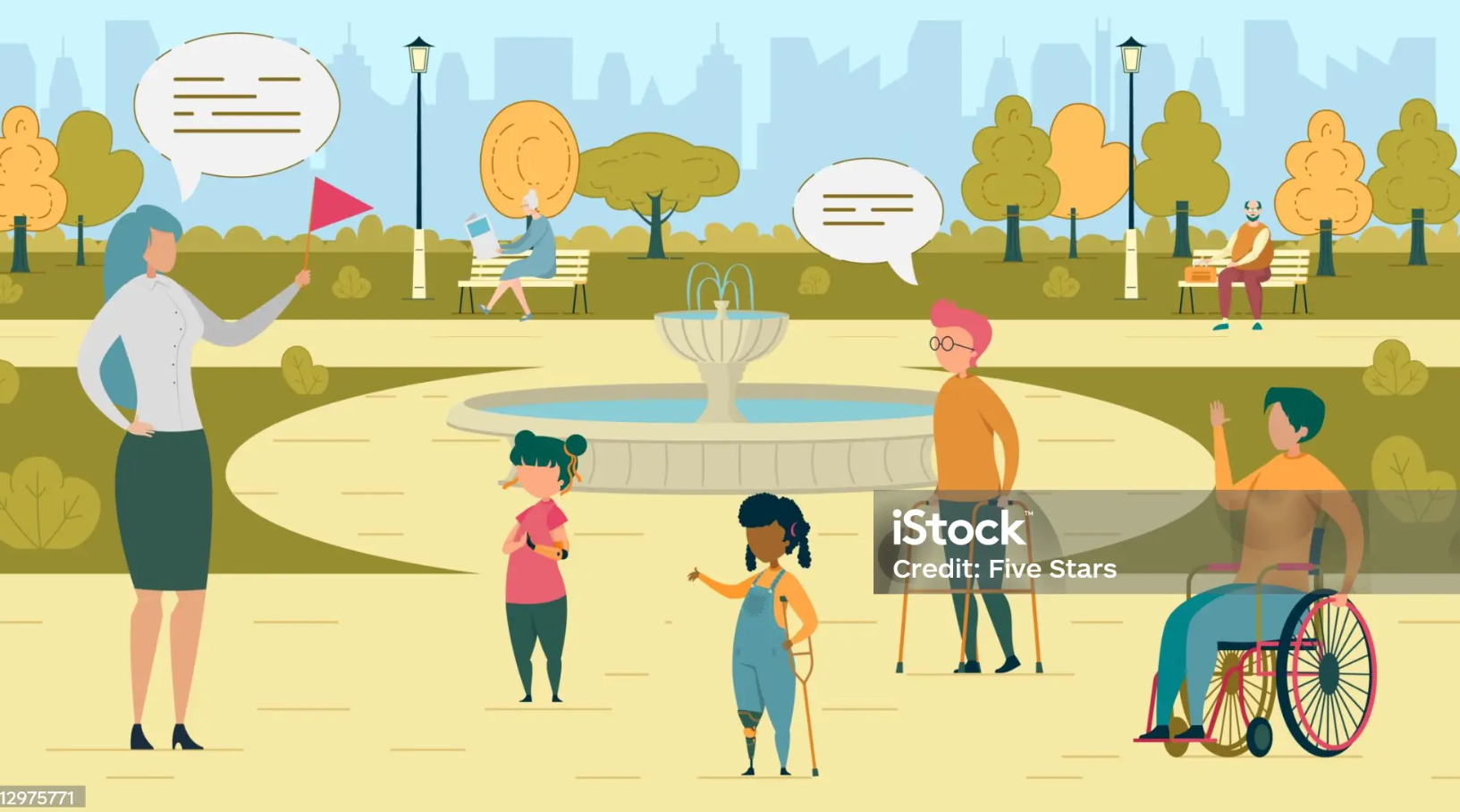 장애 아동과 선생님