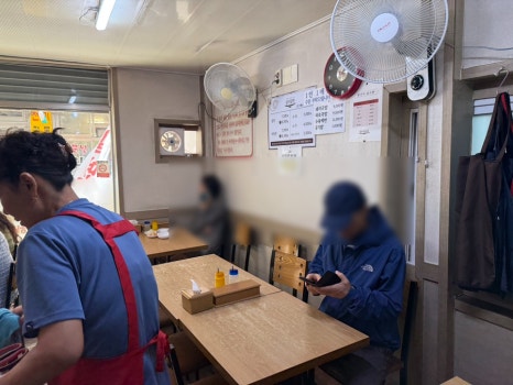 부산 노포 맛집 일미밀면 내부 전경