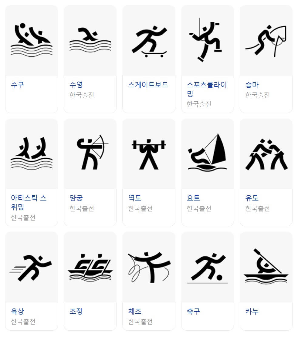 2024 파리 올림픽 대한민국 대표팀 일정 확인 출전 종목 총정리