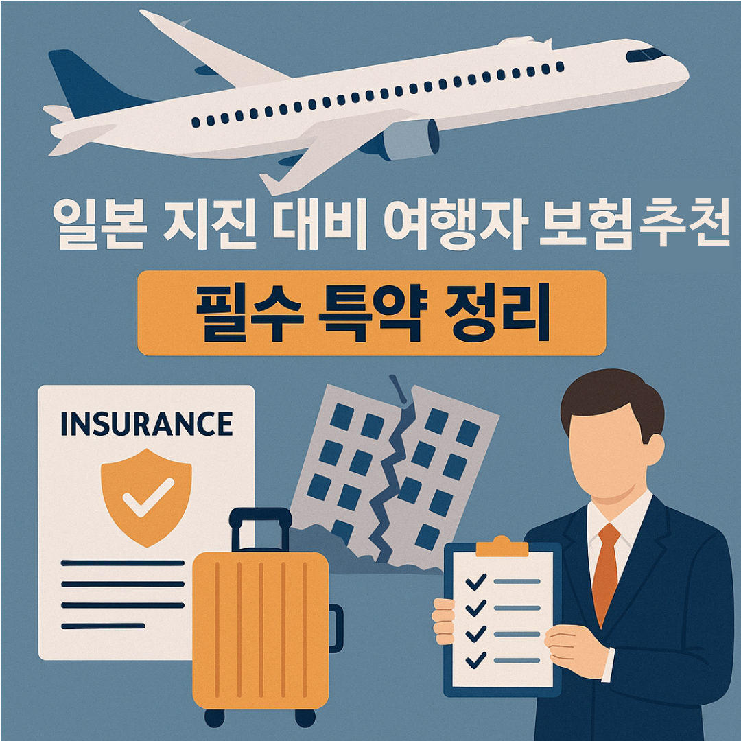 일본 지진 대비 여행자 보험 추천 + 필수 특약 정리