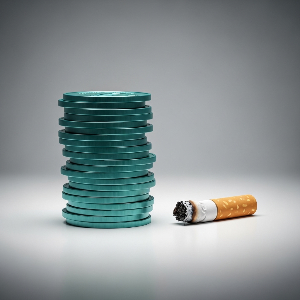 담배꽁초와 동전 이미지