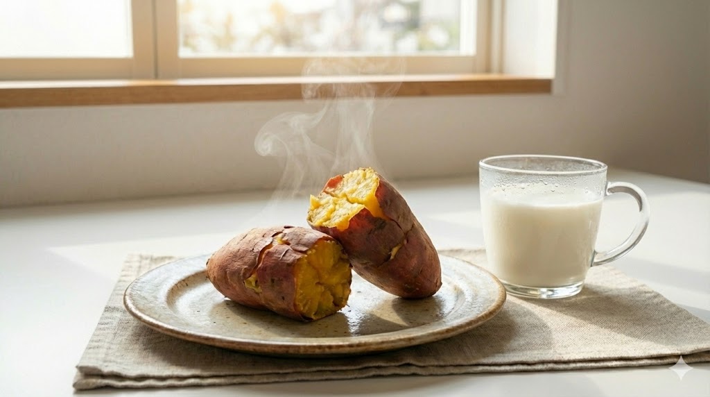 뼈 건강을 위한 치트키, 칼슘과 비타민의 빈틈없는 결합, 고구마와 우유