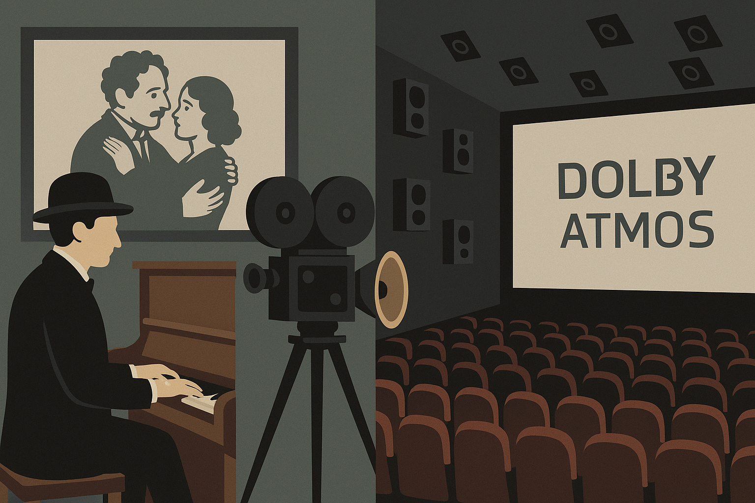 무성영화 시절 일러스트