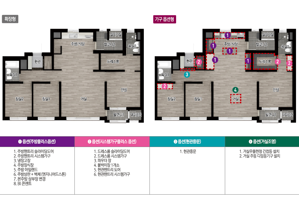 광양 와우지구 A3블록 중흥S클래스 평면도