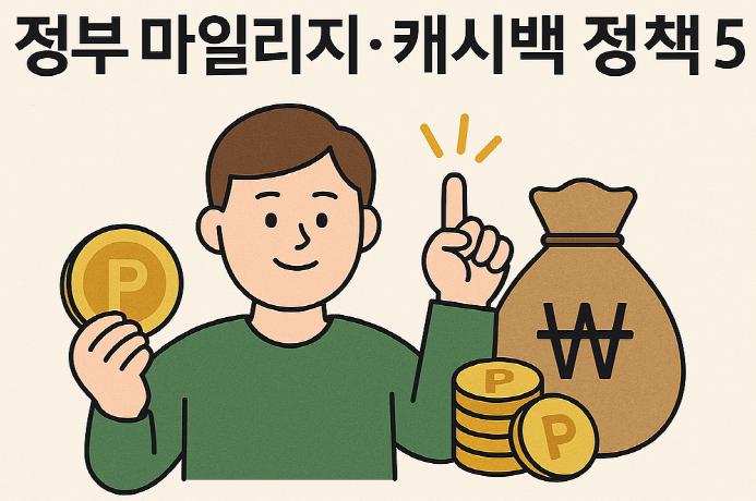 2025 정부 마일리지, 캐시백 정책 5선